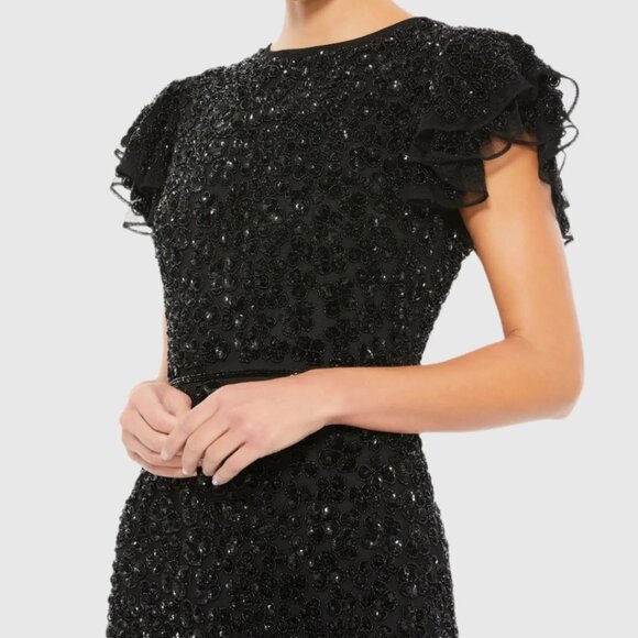 NWT $598 Size 10 High Neck Flutter Cap Sleeve - Popular Size Sold Out Everywhere - Picture 3 of 5